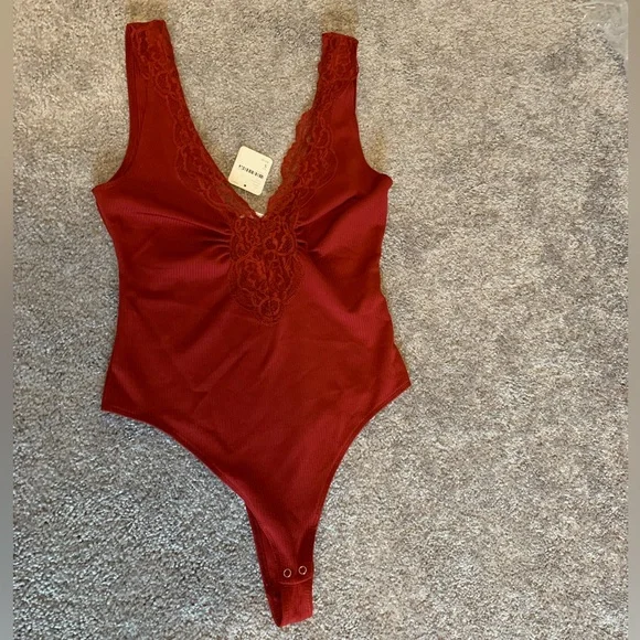 NWT FreePeople Red Bodysuit - Picture 2 of 7